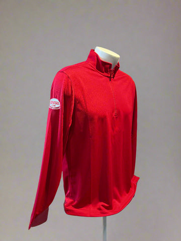 Genesee Port Authority L/S 1/4 zip Red