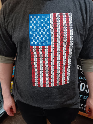 G Stalk Flag Gray T