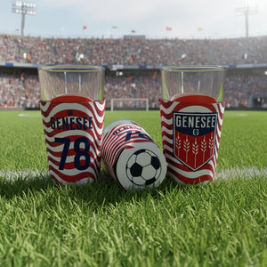 Genesee Soccer 16oz Pint Koozie.
