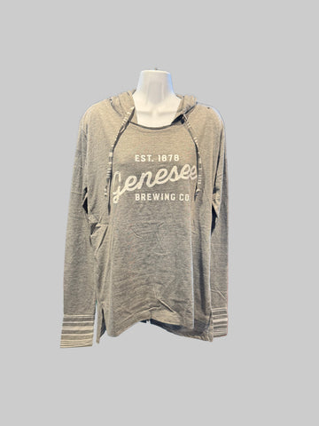 W's Genesee Brewing L/S Hooded T Graphite