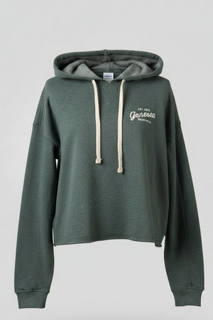 W’s Genesee Brewing Crop Too Hoodie. Limited Qty’s.( Green)