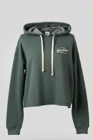 W’s Genesee Brewing Crop Too Hoodie. Limited Qty’s.( Green)