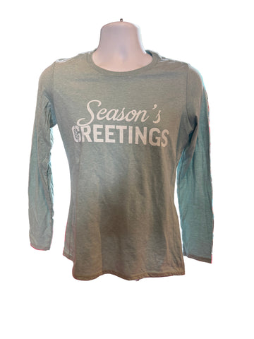 Season's Greeting G Stalk Sage Long Sleeve T.