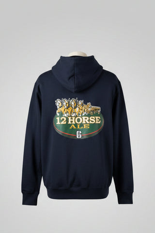12 Horse Navy Hoodie.