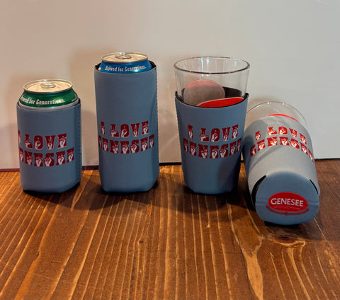 I Love Genesee Sign Language Koozie