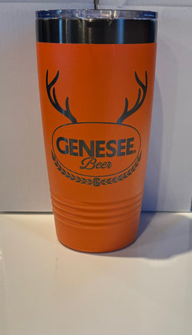 Genesee Orange Buck Antler Tumbler.