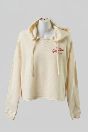 W’s Genesee Brewing Crop Too Hoodie. Limited Qty’s.(Tan)