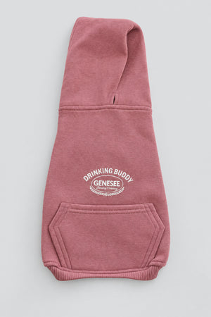 Genesee Drinking Buddy Pink Pet Hoodie.