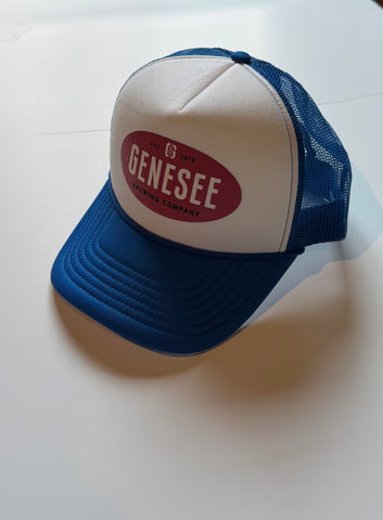 Genesee Brewing Blue and White Foam Trucker Hat.