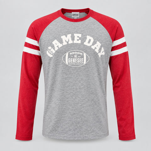 Genesee Red/Gray Gameday Raglan Long Sleeve T