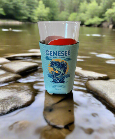 Genesee Bass Pint Glass Koozie