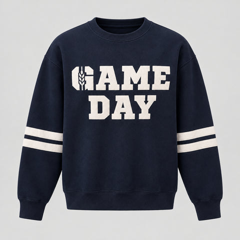 W’s G Stalk Gameday Navy Blue Crewneck