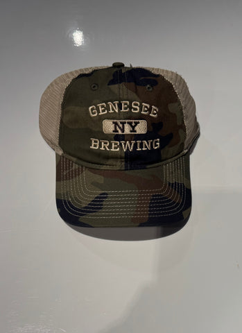 Genesee Brewing Camo Trucker Hat.