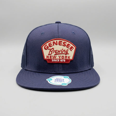 Genesee Brewing NY Fitted Blue Hat.