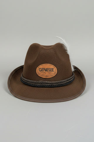 Genesee Leather Patch Oktoberfest Felt Hat Brown.