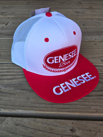 Genesee Red White Trucker Red Visor