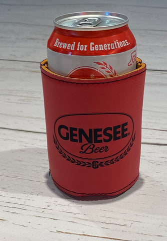 Genesee Red Pleather Coozie